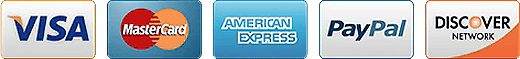 Visa, Mastercard, American Express, Discover